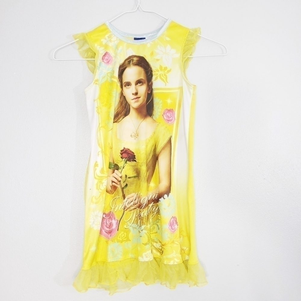 Disney Live Action Beauty and the Beast Belle Ruffle Pajama Nightgown Dress 6/6X - Picture 2 of 6